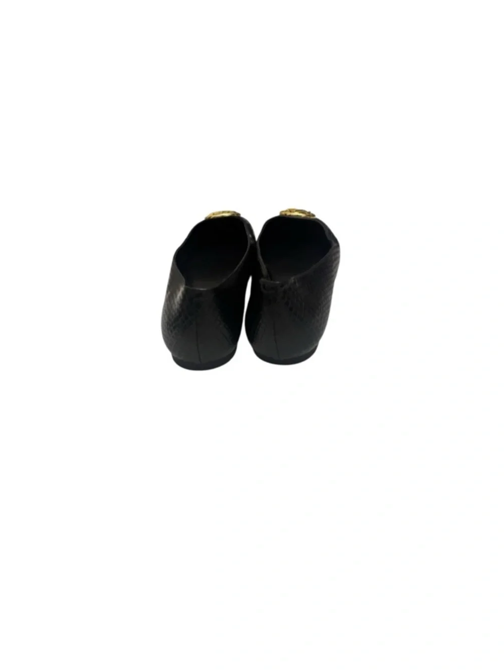 Micheal Kors NWOT classic black faux snake print man made ballet flat shoes 9 - Picture 8 of 14